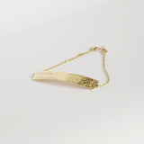 Personalized Fingerprint Gold Plaque - Solid 18K Gold Plate Bracelet