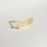 Personalized Fingerprint Gold Plaque - Solid 18K Gold Plate Bracelet