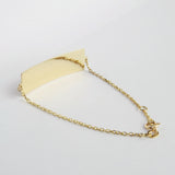 Personalized Fingerprint Gold Plaque - Solid 18K Gold Plate Bracelet