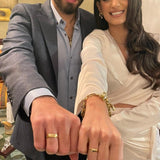 Yin & Yang Complementary Heart His & Hers Wedding Bands