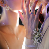 Princess Cut Topaz Bridal Engagement Ring