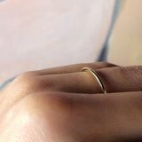 Thin Wedding Band for Couples - Handmade 18k Gold Pinky Ring