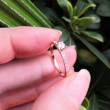 Heart Prong Dainty Solitaire Wedding Engagement Ring - 0.15 Ct