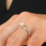 Branch Diamond Engagement Ring - Floating GIA Certified 0.7 Ct Diamond