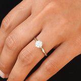 Branch Diamond Engagement Ring - Floating GIA Certified 0.7 Ct Diamond