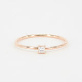 Princess Cut Diamond Engagement Ring – Minimal Square Diamond Promise Ring