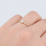 Vintage Diamond Engagement Ring - Handmade Victorian Style - April Birthstone