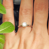 Elegant Floating GIA Certified Solitaire Engagement Ring - 0.70 Ct