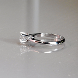 Elegant Floating GIA Certified Solitaire Engagement Ring - 0.70 Ct