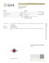 Nature Inspired Genuine Ruby and Diamond Flower Engagement Ring