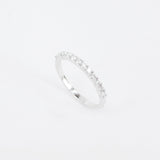 2 mm Shared Prong Half Eternity Ring – Dainty Diamond Wedding Band
