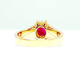 Ruby Engagement Ring "Red Sun"