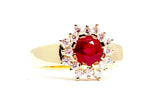 Ruby Engagement Ring "Red Sun"