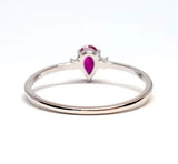 Dainty Natural Ruby and Diamond Engagement Ring