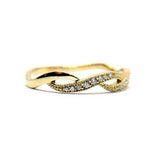 Twisted Natural Diamond Ring