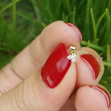 Tiny Trio Diamond Stud Earrings – Delicate Diamond Cluster Earrings