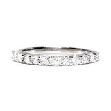Diamond Wedding Band - Stackable French Pave Eternity Ring - Minimalist Bridal Ring