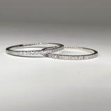 Thin Half Eternity Pave Diamond Band – 1.2 mm Dainty Diamond Wedding Band