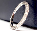 1.5 mm Shared Prong Full Eternity Ring – Dainty Diamond Wedding Band