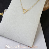 Minimalist Dainty Diamond Triangle Necklace