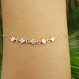 Dainty Diamond Bezel Tennis Bracelet