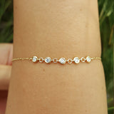Dainty Diamond Bezel Tennis Bracelet