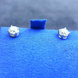 Natural Large Diamond Stud Earrings - 1.4 Ct Classic Four-Prong Setting