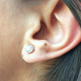 Natural Large Diamond Stud Earrings - 1.4 Ct Classic Four-Prong Setting