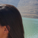 Dainty Black Diamond Stud Earrings – Delicate Genuine Diamond Bridal Set