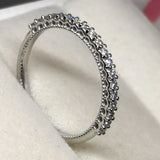 1.7 mm Vintage Shared Prong Half Eternity Ring – Dainty Art Deco Wedding Band
