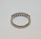 3 mm Thick Half Eternity Diamond Wedding Band – Shared Prong Stacking Ring