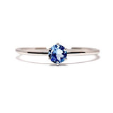 Vintage Dainty Aquamarine Engagement Ring