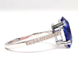 Sapphire Engagement Ring - Natural 1.8 Ct Intense Blue Sapphire