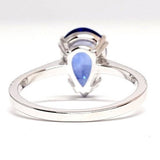 Sapphire Engagement Ring - Natural 1.8 Ct Intense Blue Sapphire