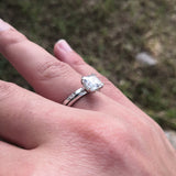Princess Cut Moissanite Solitaire Engagement Ring