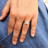 Princess Cut Moissanite Solitaire Engagement Ring