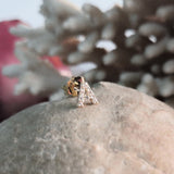 Personalized Diamond Initial Earrings - Dainty 18K Gold Studs