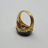 Large Real Black Diamond Cluster Ring
