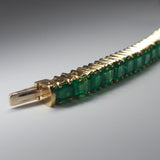Graduated Colombian Baguette Emerald Tennis Bracelet - 23 Ct