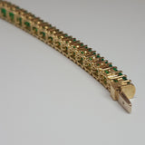 Graduated Colombian Baguette Emerald Tennis Bracelet - 23 Ct