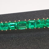 Graduated Colombian Baguette Emerald Tennis Bracelet - 23 Ct