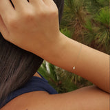 Dainty Diamond Bezel Bracelet – Genuine Solitaire Diamond Bracelet