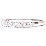Diamond Wedding Band - Stackable French Pave Eternity Ring - Minimalist Bridal Ring