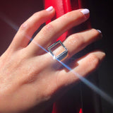 Square Black Diamond Ring