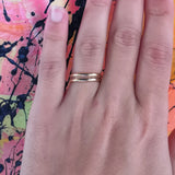 2 mm Simple Stacking Gold Dome Wedding Band