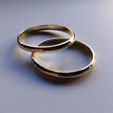 2 mm Simple Stacking Gold Dome Wedding Band