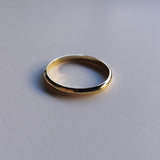 2 mm Simple Stacking Gold Dome Wedding Band