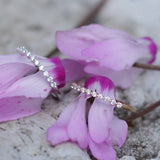 Single Prong Bubble Diamond Wedding Band – Dainty Nature Wedding Ring