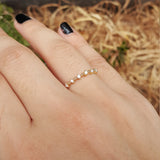 Vintage Eternity Diamond Ring "Moon and Sun"