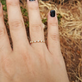 Vintage Eternity Diamond Ring "Moon and Sun"